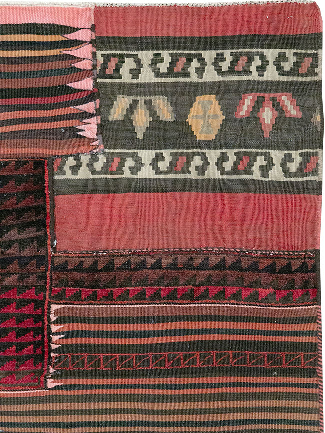 Vintage Persian Flatweave Kilim Rug, No.28047 - Staging