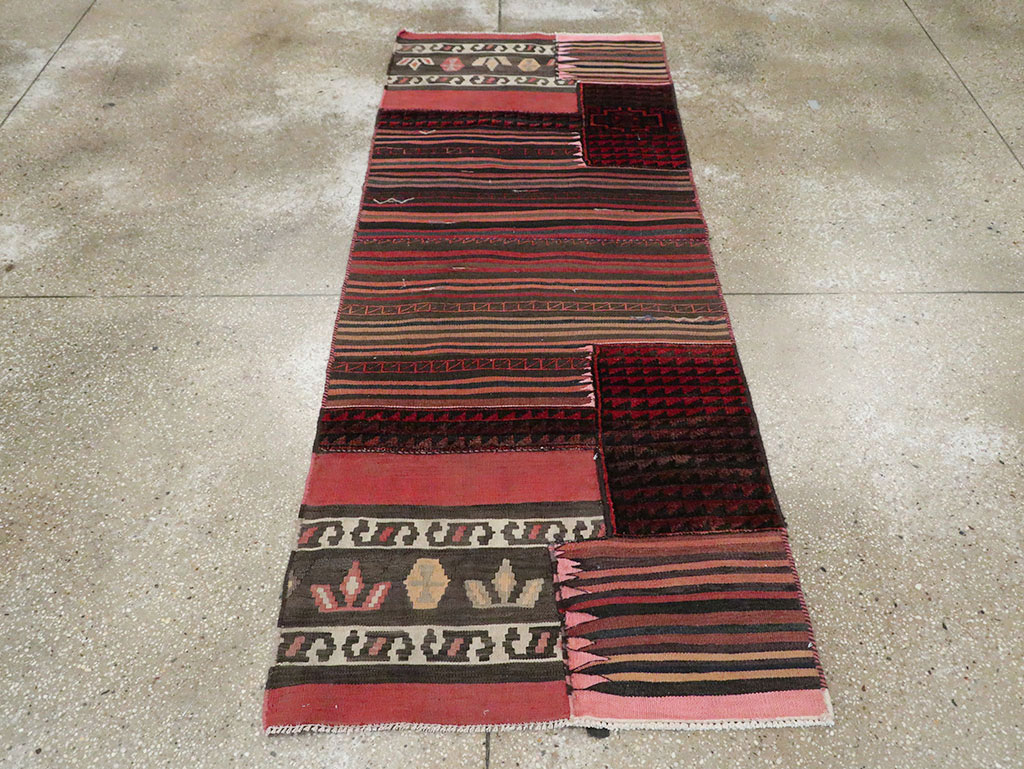 Vintage Persian Flatweave Kilim Rug, No.28047 - Staging
