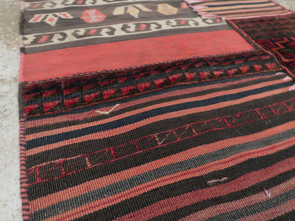 Vintage Persian Flatweave Kilim Rug, No.28047 - Staging