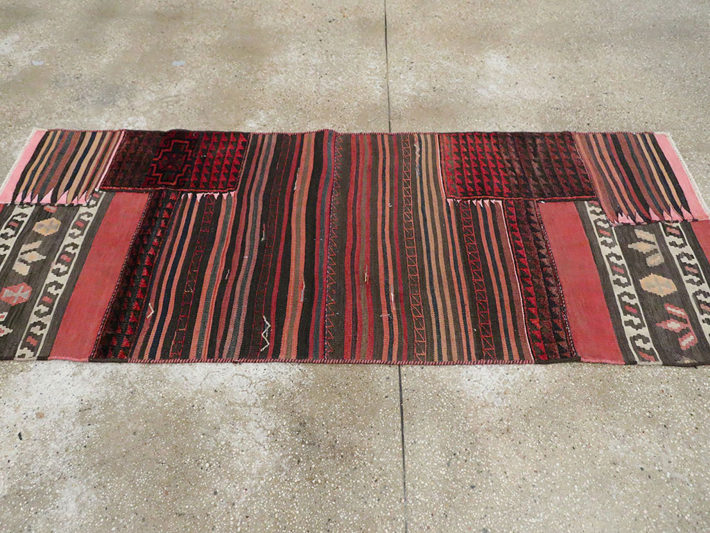 Vintage Persian Flatweave Kilim Rug, No.28047 - Staging