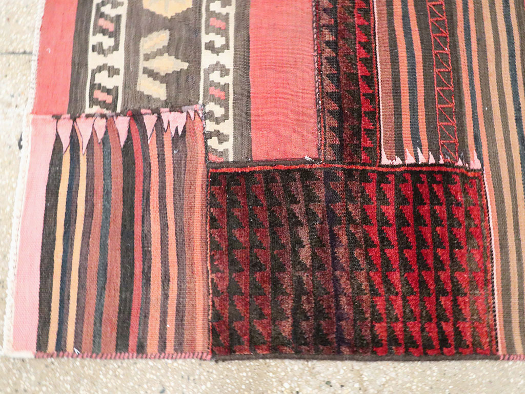 Vintage Persian Flatweave Kilim Rug, No.28047 - Staging