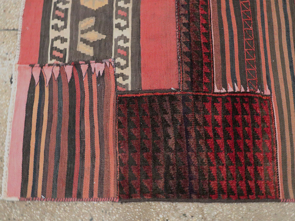 Vintage Persian Flatweave Kilim Rug, No.28047 - Staging