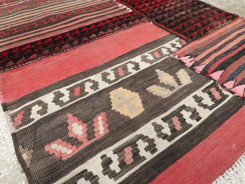 Vintage Persian Flatweave Kilim Rug, No.28047 - Staging