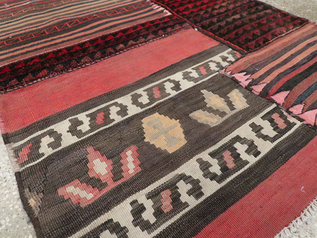 Vintage Persian Flatweave Kilim Rug, No.28047 - Staging