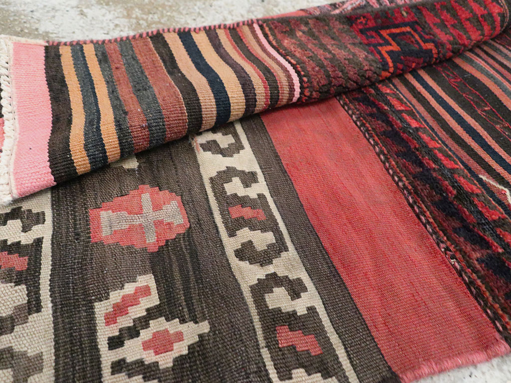 Vintage Persian Flatweave Kilim Rug, No.28047 - Staging