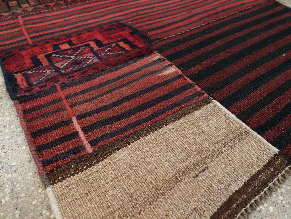 Vintage Persian Flatweave Rug, No.28048 - Staging
