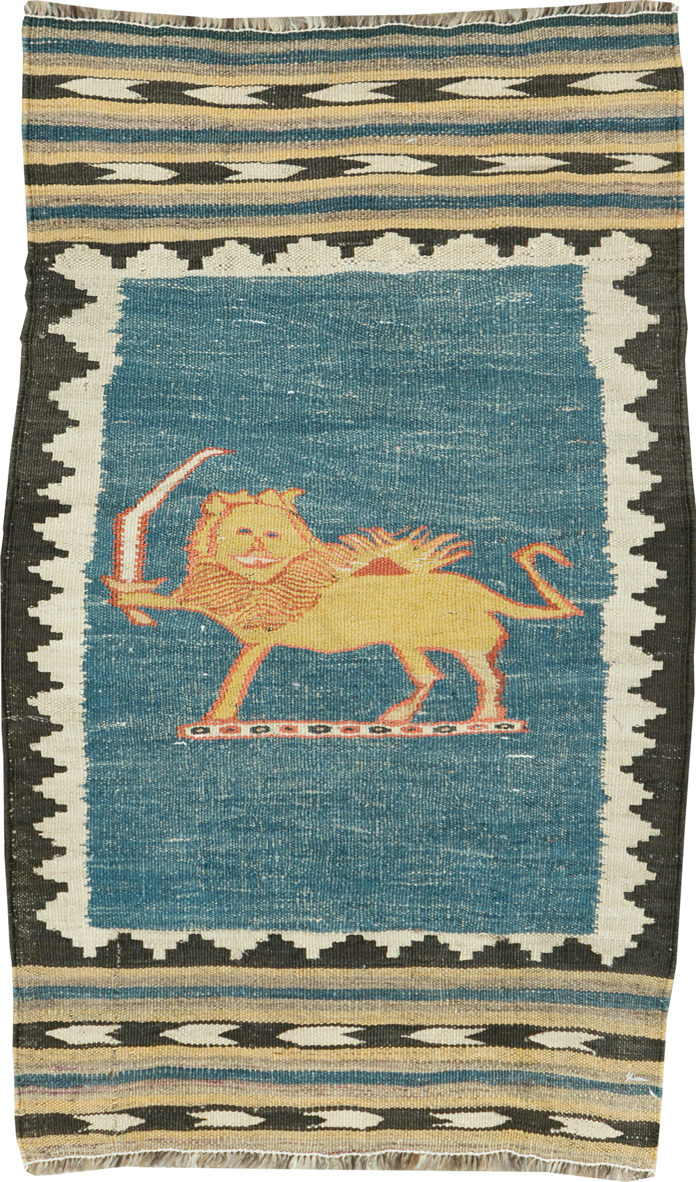 Vintage Persian Pictorial Kilim, No.28050 - Staging