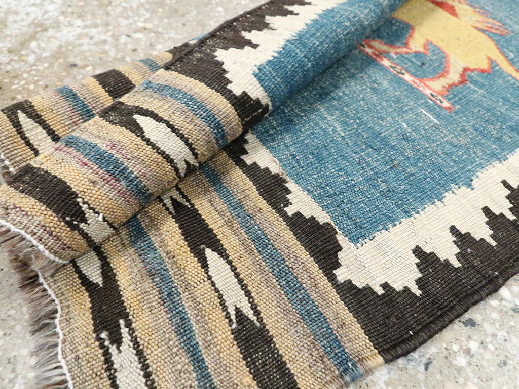 Vintage Persian Pictorial Kilim, No.28050 - Staging