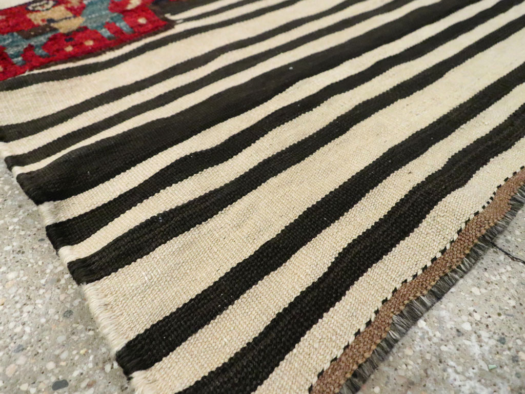 Mid-20th Century Persian Pictorial Kilim, No.28051 - Staging
