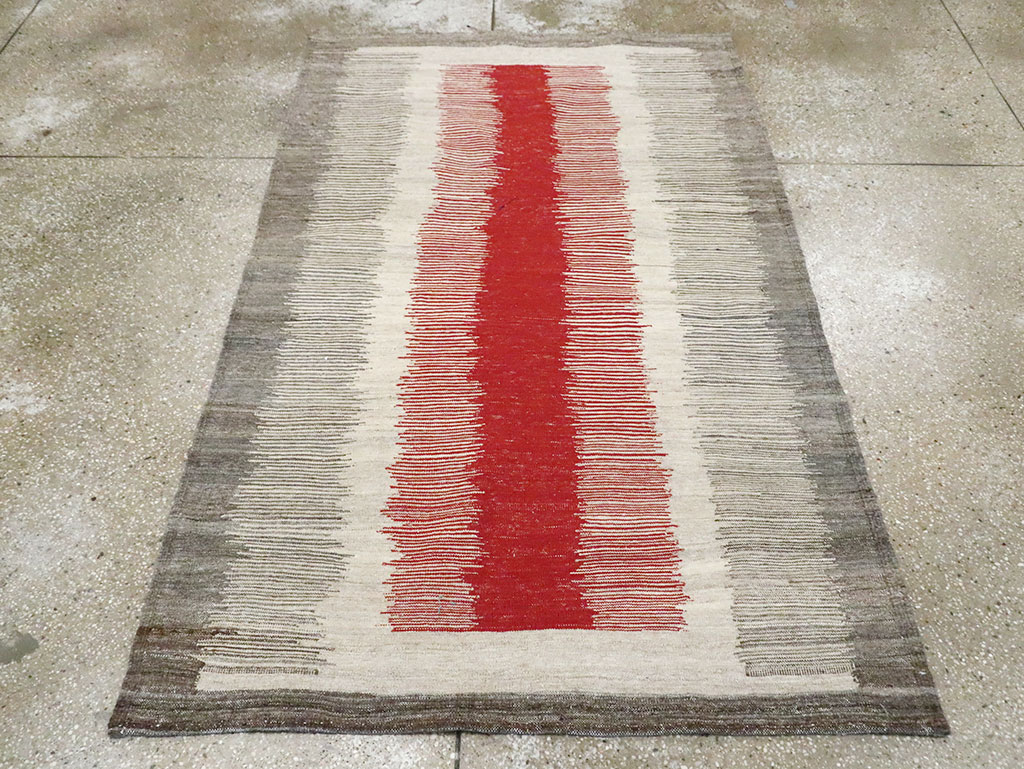 Modern Persian Flatweave Kilim, No.28054 - Staging