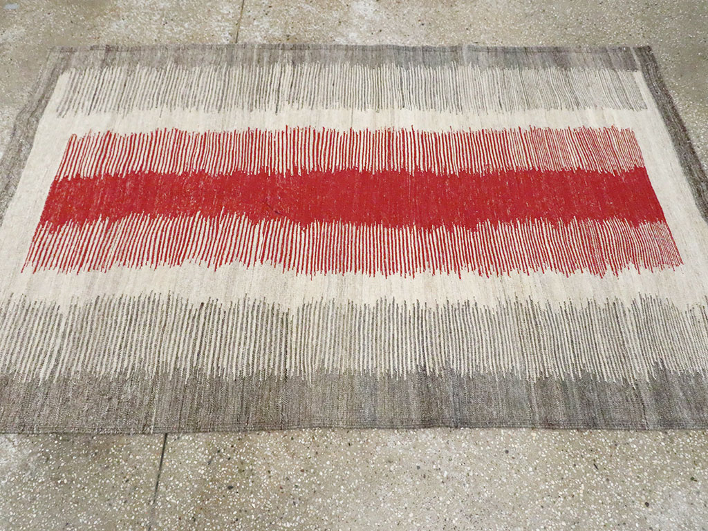 Modern Persian Flatweave Kilim, No.28054 - Staging