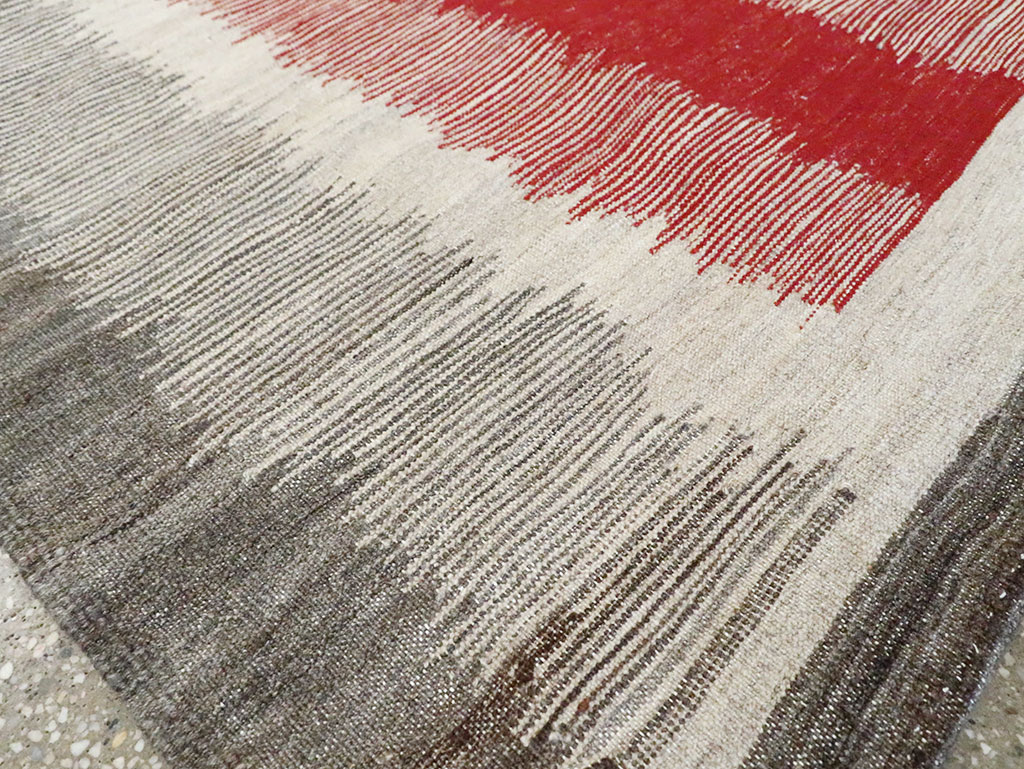 Modern Persian Flatweave Kilim, No.28054 - Staging