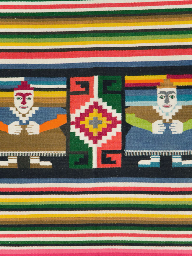 Vintage Persian Pictorial Kilim, No.28055 - Staging