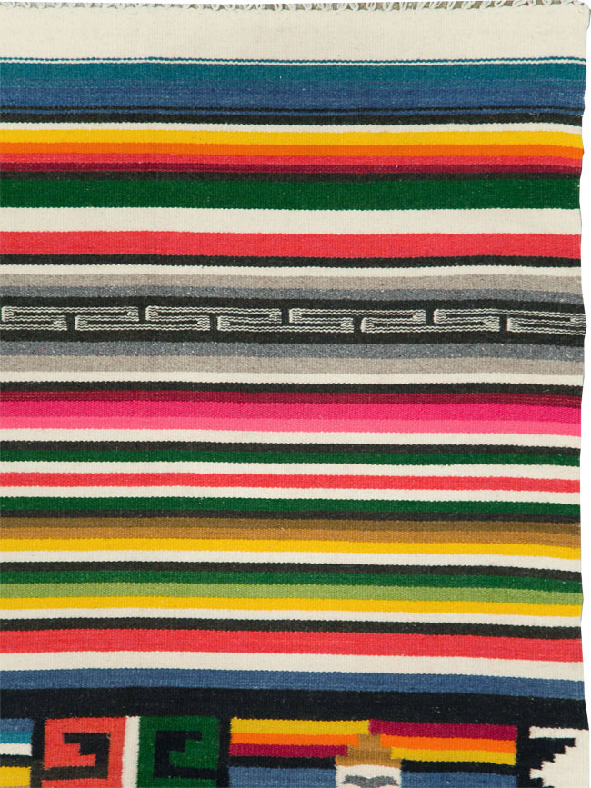 Vintage Persian Pictorial Kilim, No.28055 - Staging