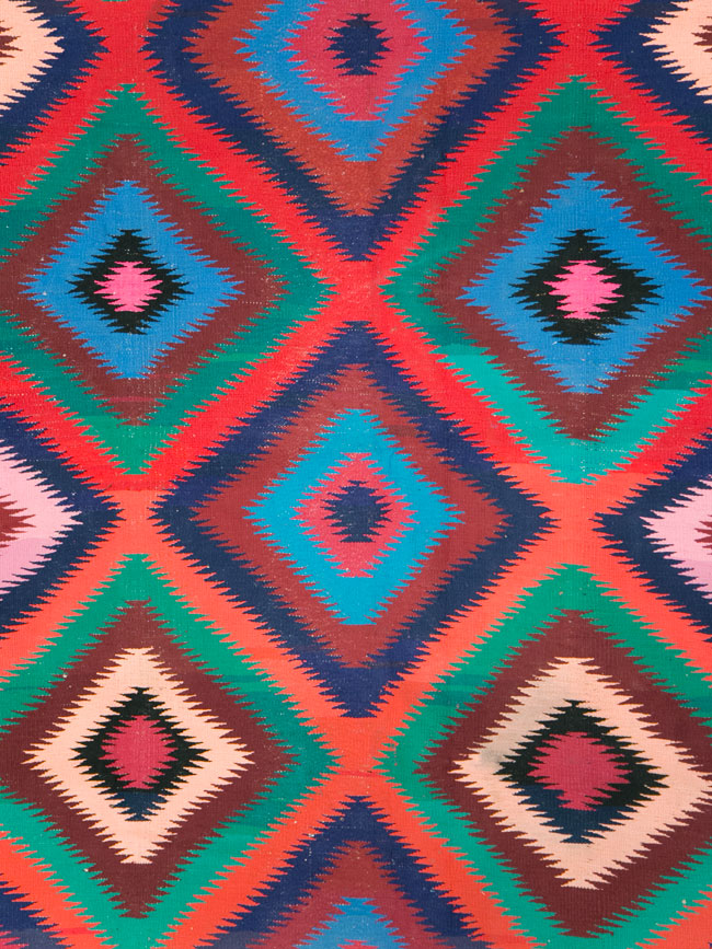 Vintage Persian Flatweave Kilim Gallery Carpet, No.28057 - Staging