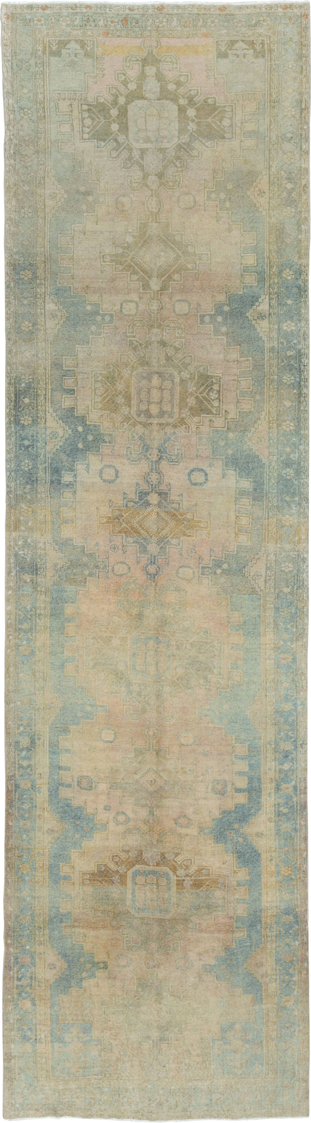 Vintage Persian Bakhtiari Gallery Rug, No.28058 - Staging