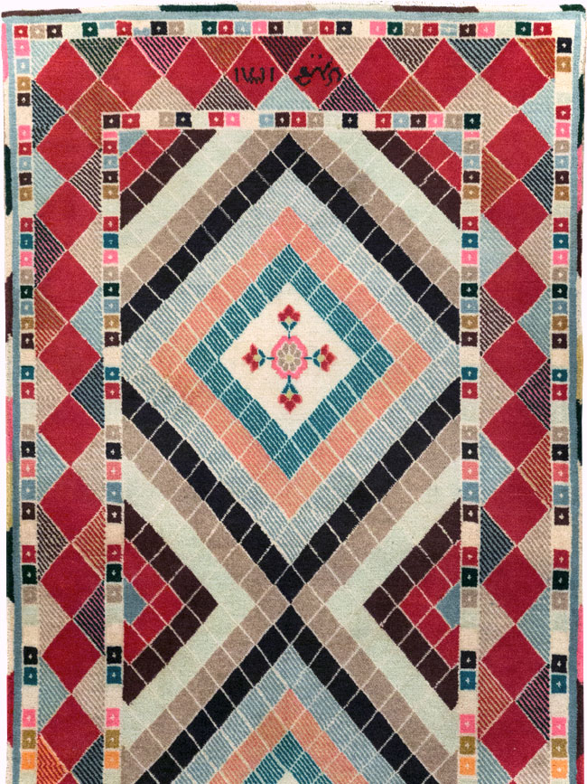 Vintage Persian Mashad Runner, No.28068 - Staging