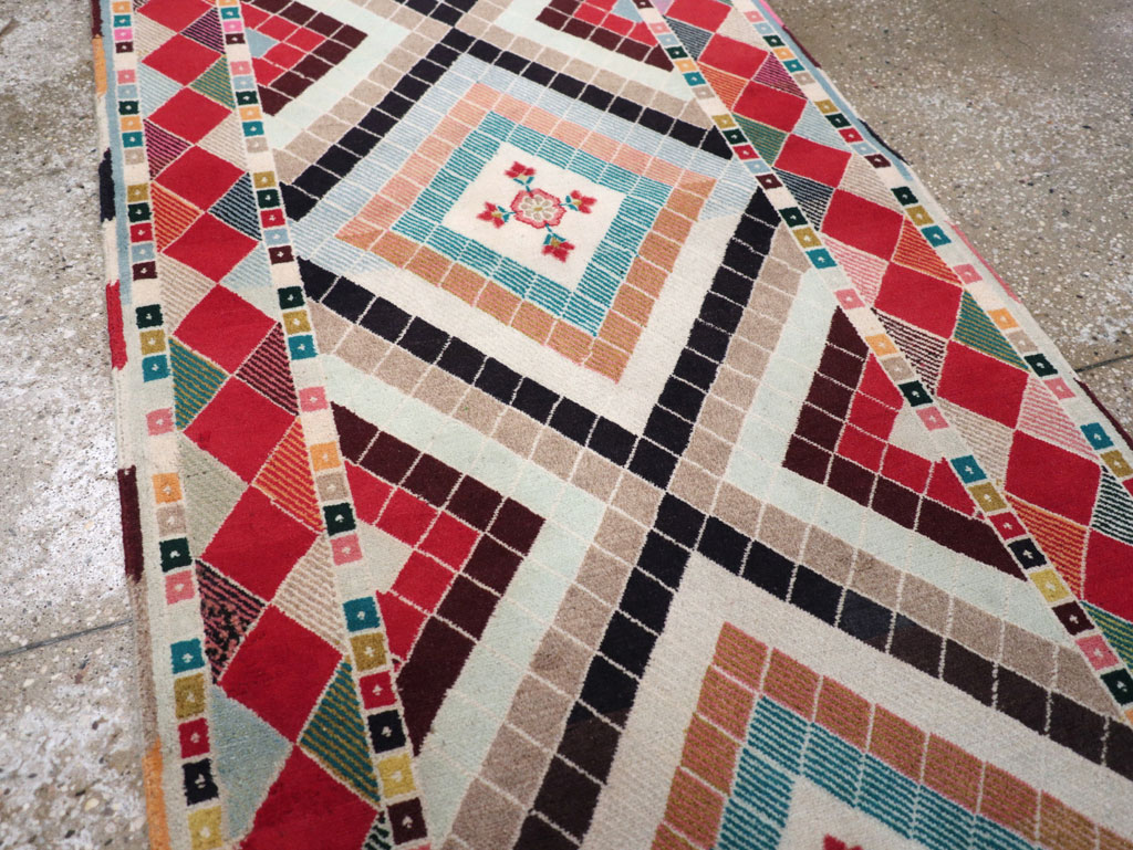 Vintage Persian Mashad Runner, No.28068 - Staging