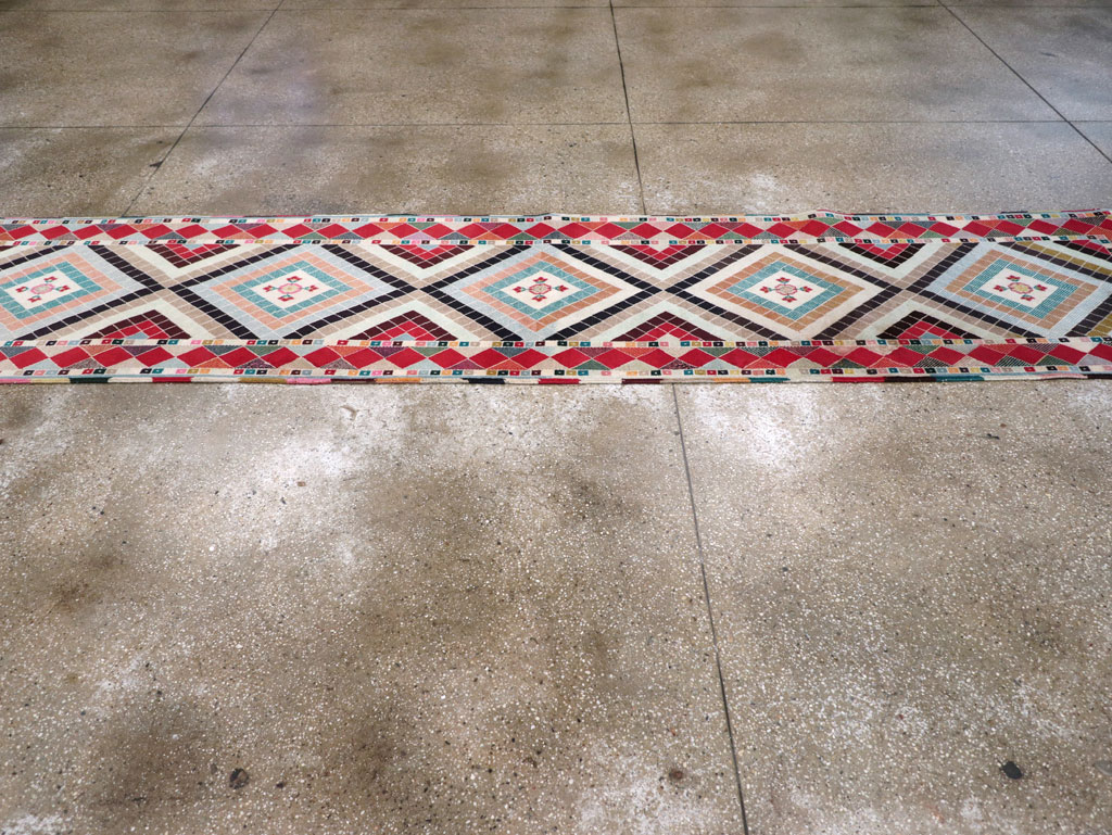 Vintage Persian Mashad Runner, No.28068 - Staging