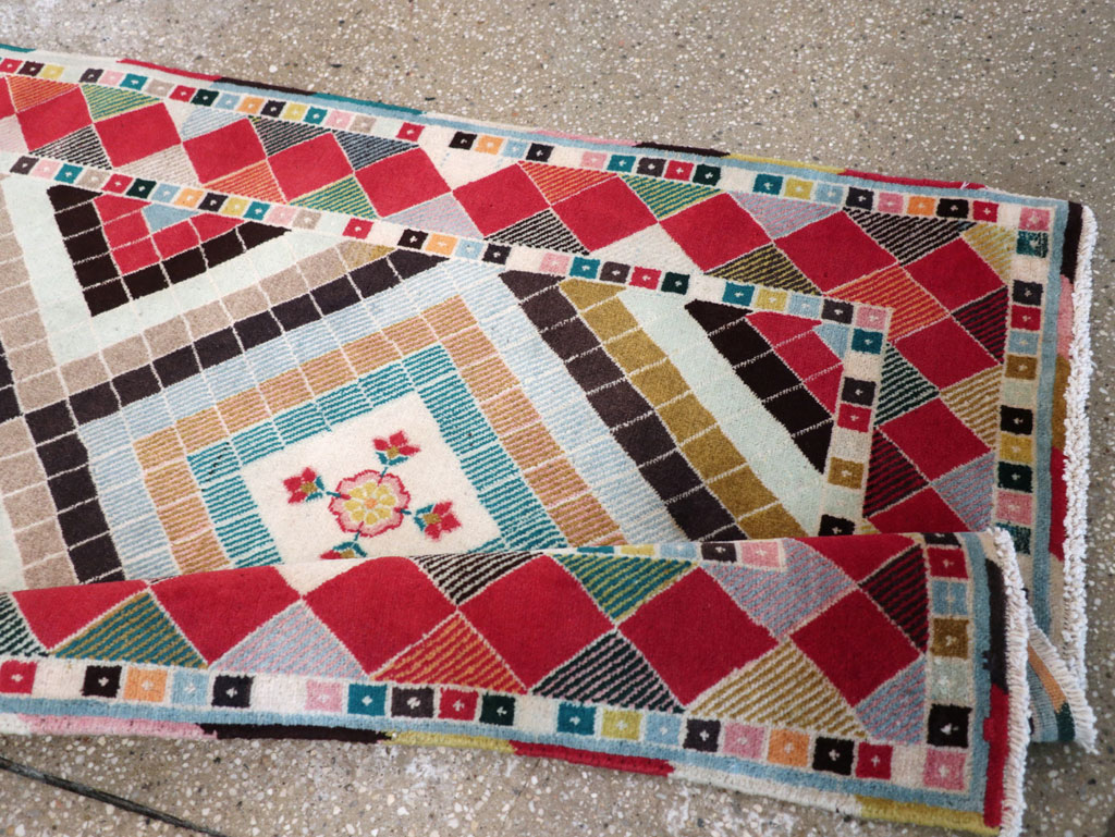 Vintage Persian Mashad Runner, No.28068 - Staging