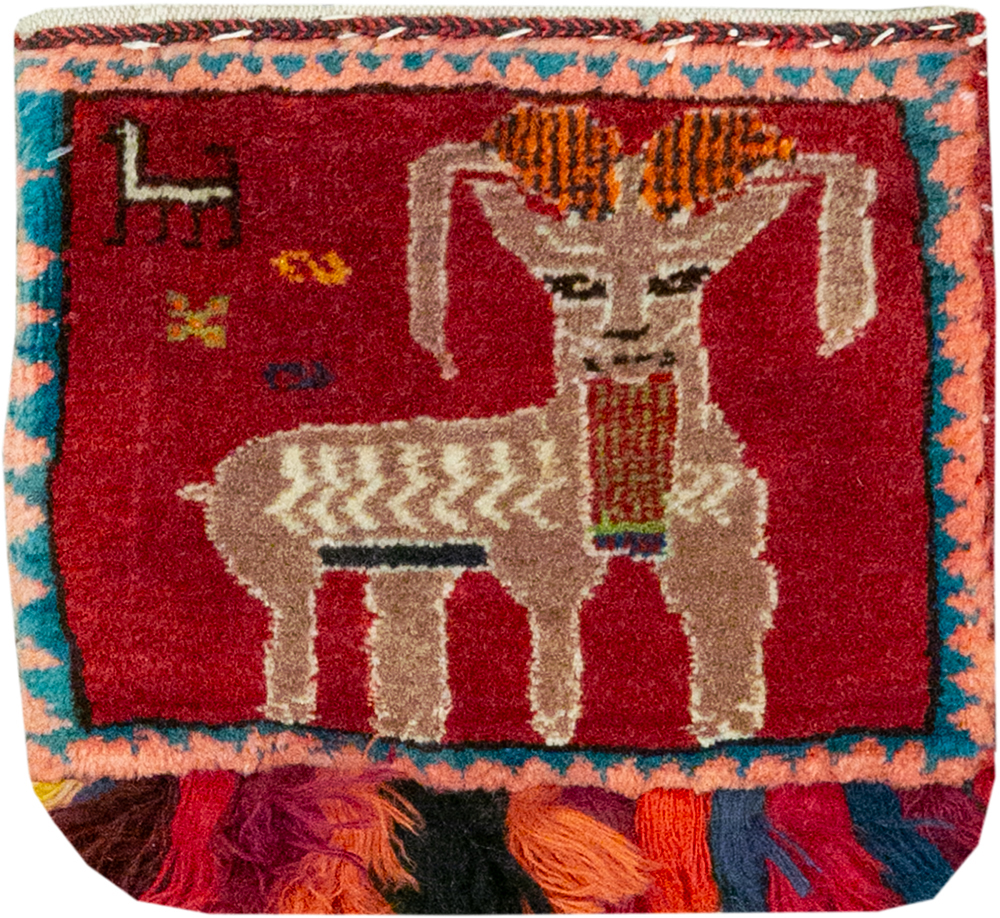 Vintage Persian Shiraz Bag Face, No.28075 - Staging