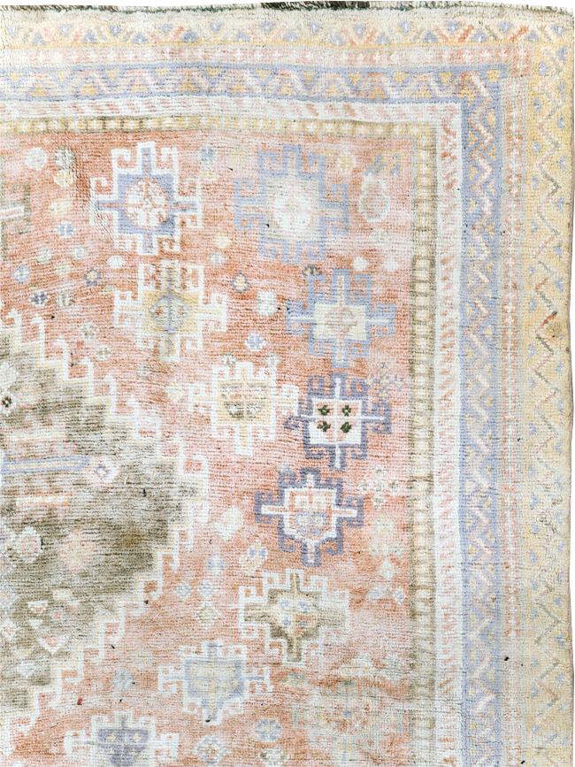 Vintage Persian Cotton Shiraz Accent Rug, No.28086 - Staging
