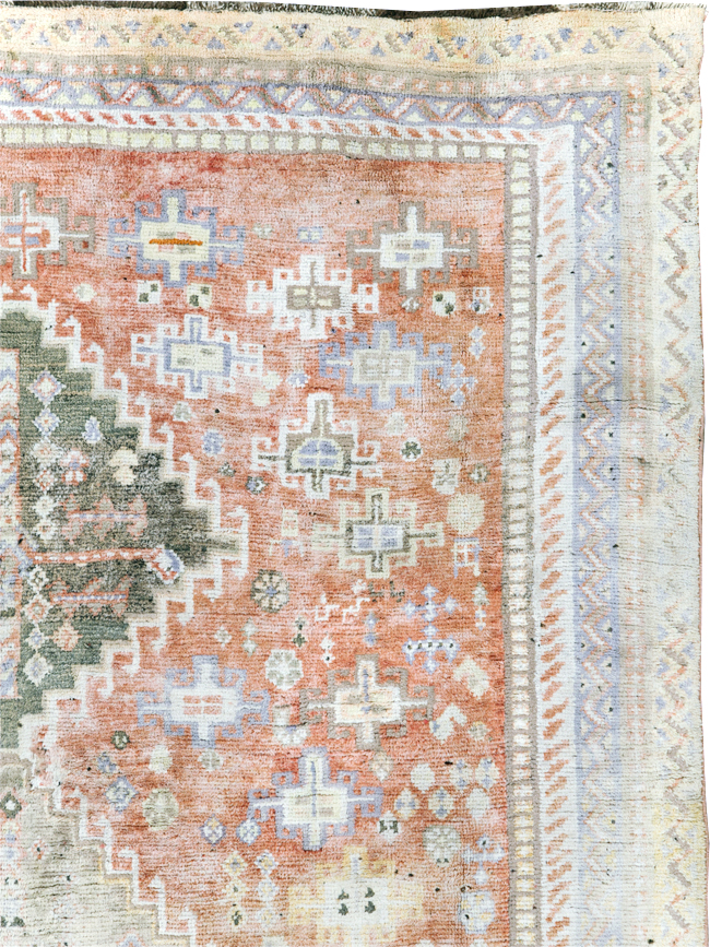 Vintage Persian Cotton Shiraz Accent Rug, No.28086 - Staging