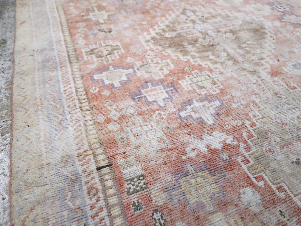 Vintage Persian Cotton Shiraz Accent Rug, No.28086 - Staging