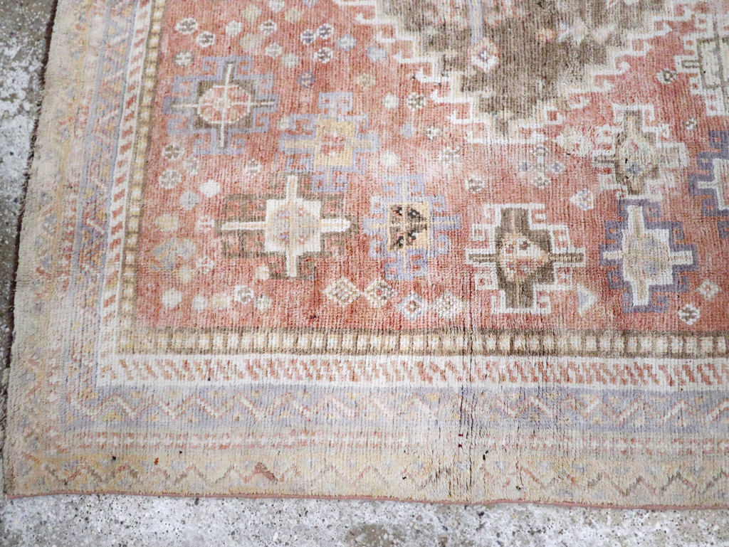 Vintage Persian Cotton Shiraz Accent Rug, No.28086 - Staging