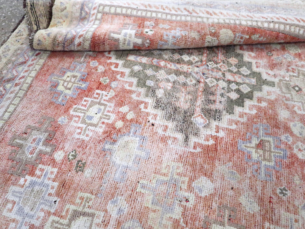 Vintage Persian Cotton Shiraz Accent Rug, No.28086 - Staging