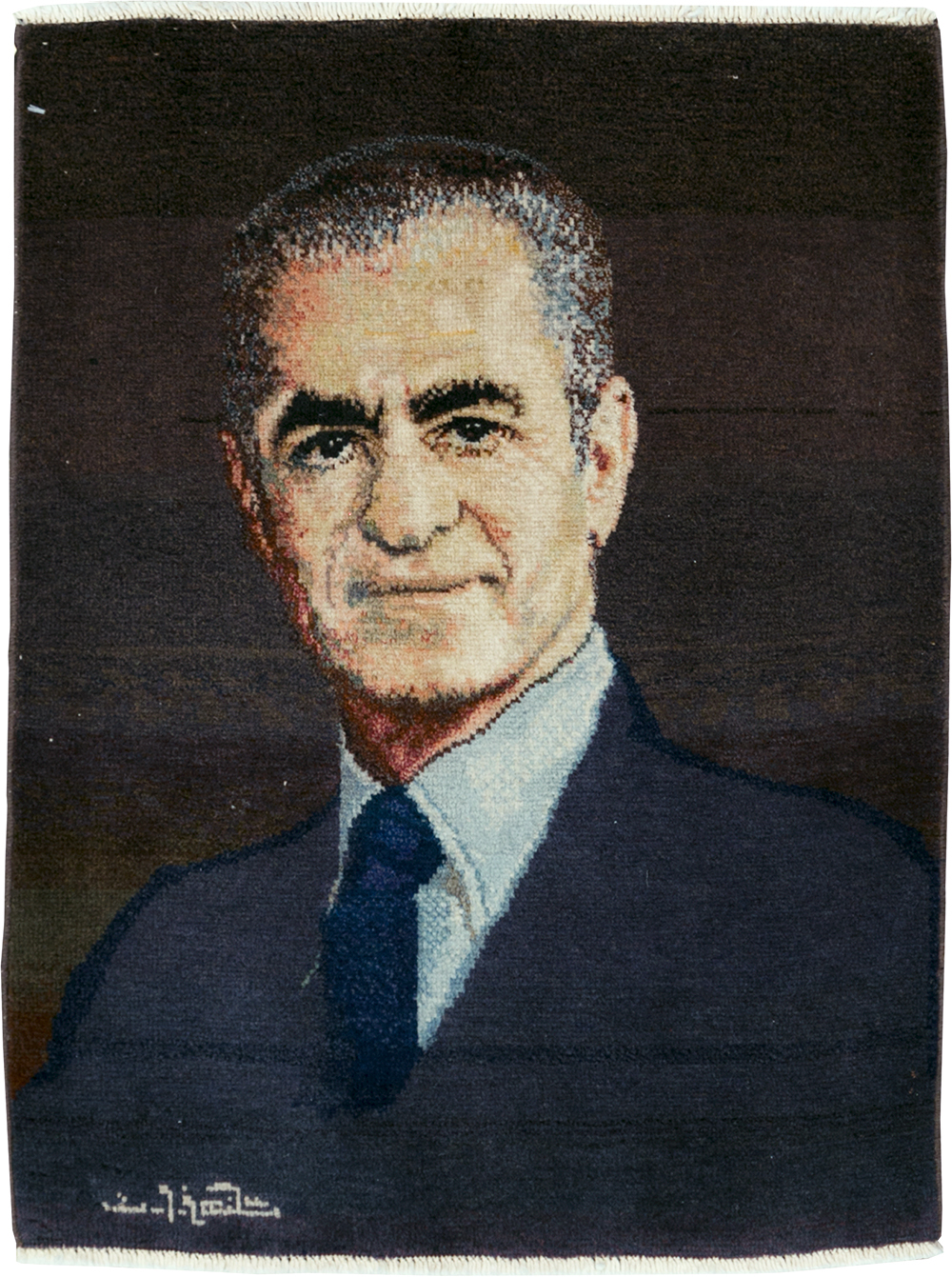 Vintage Persian Tabriz Pictorial Rug, No.28092 - Staging