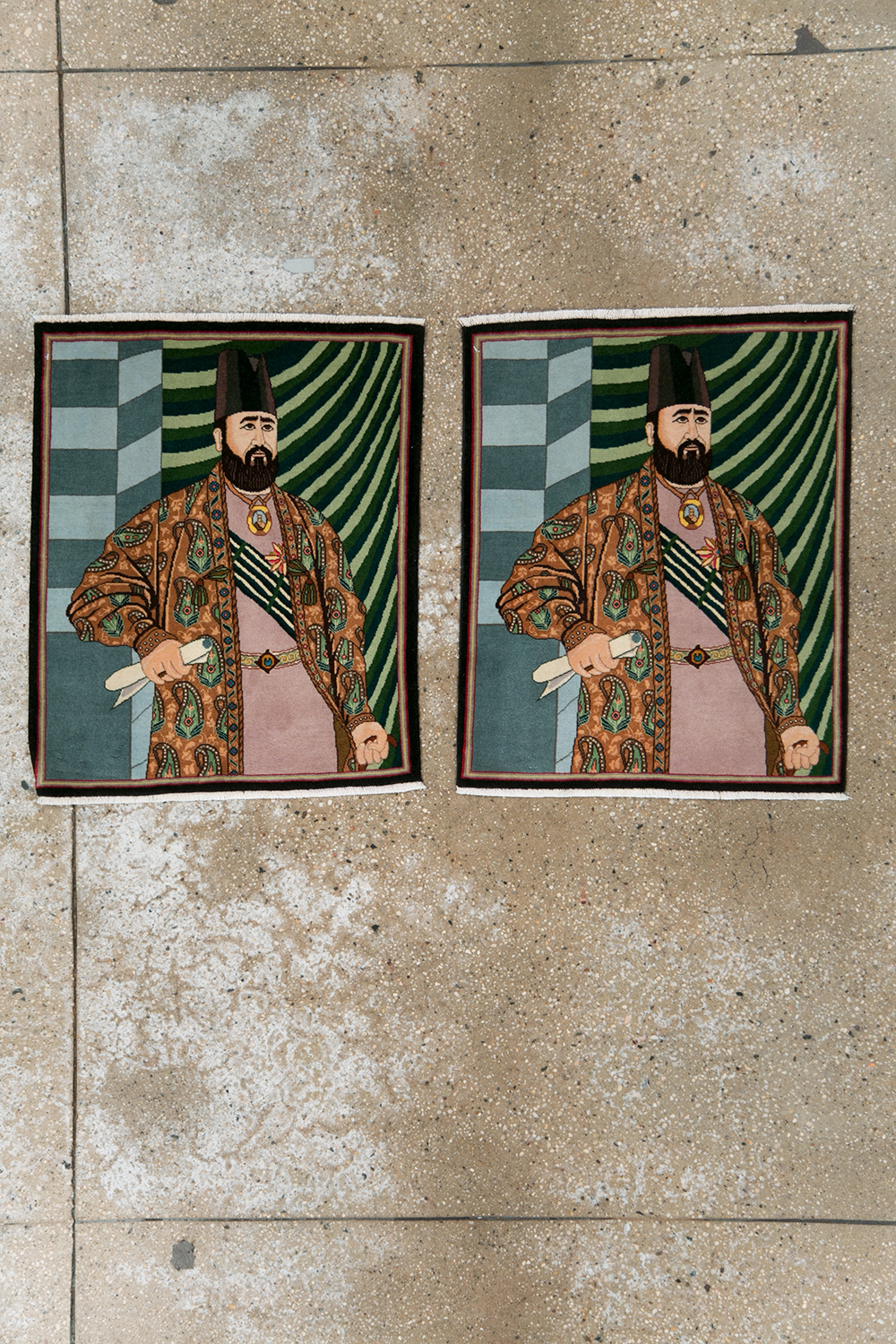 Vintage Persian Tabriz Pictorial Rug (Pair: 2 of 2), No.28094 - Staging