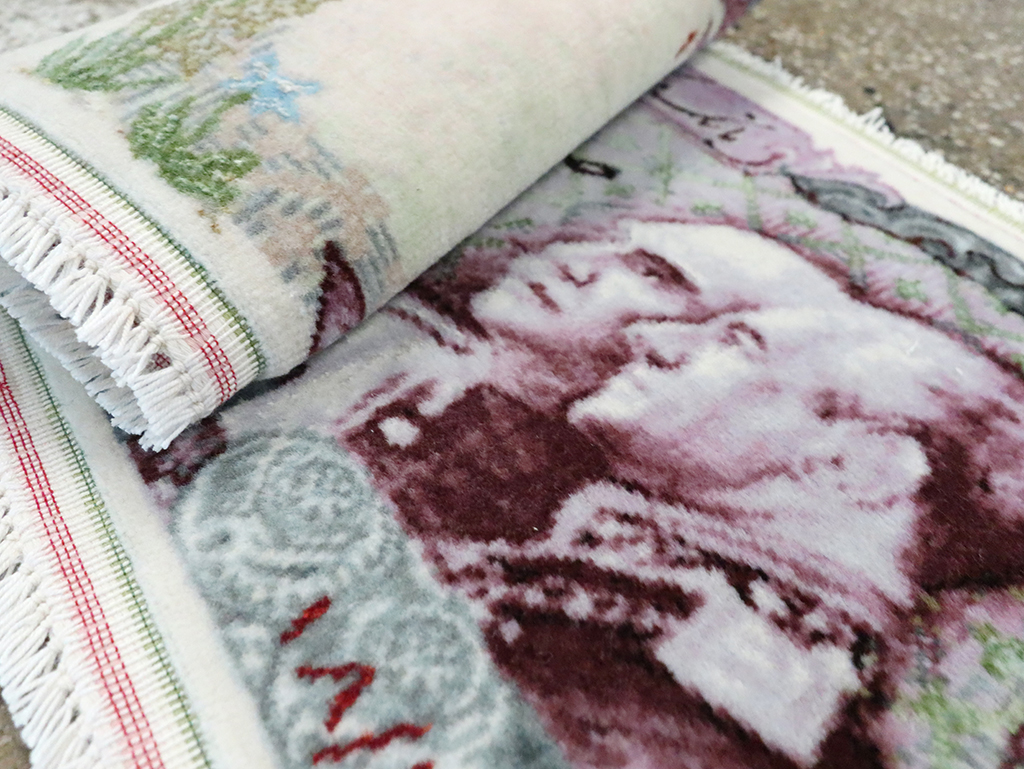 Persian Tabriz Pictorial Rug, No.28096 - Staging