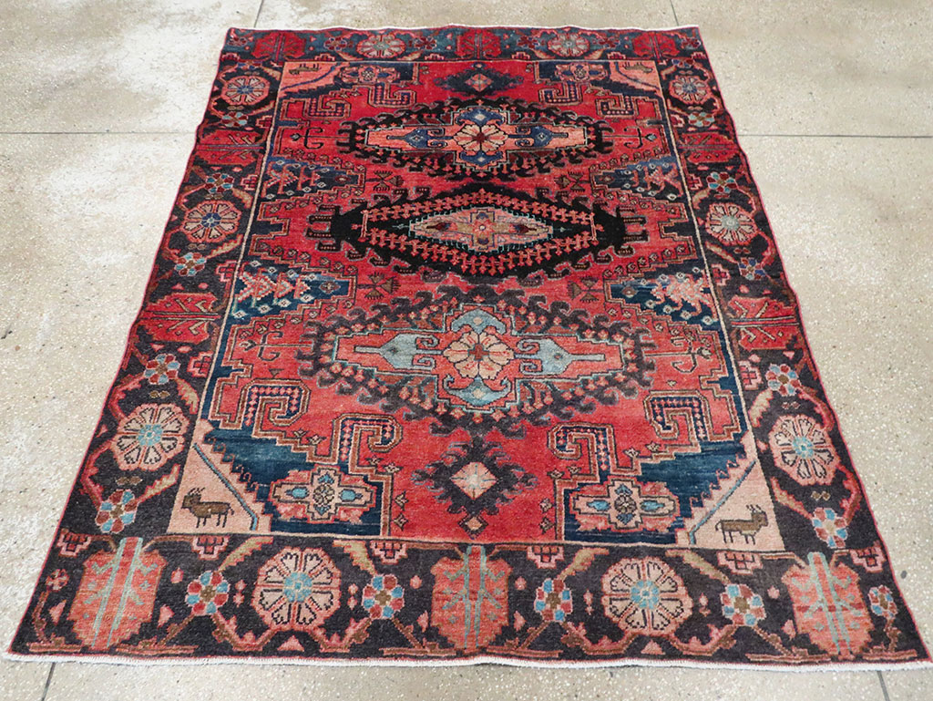 Vintage Persian Veece Rug, No.28108 - Staging