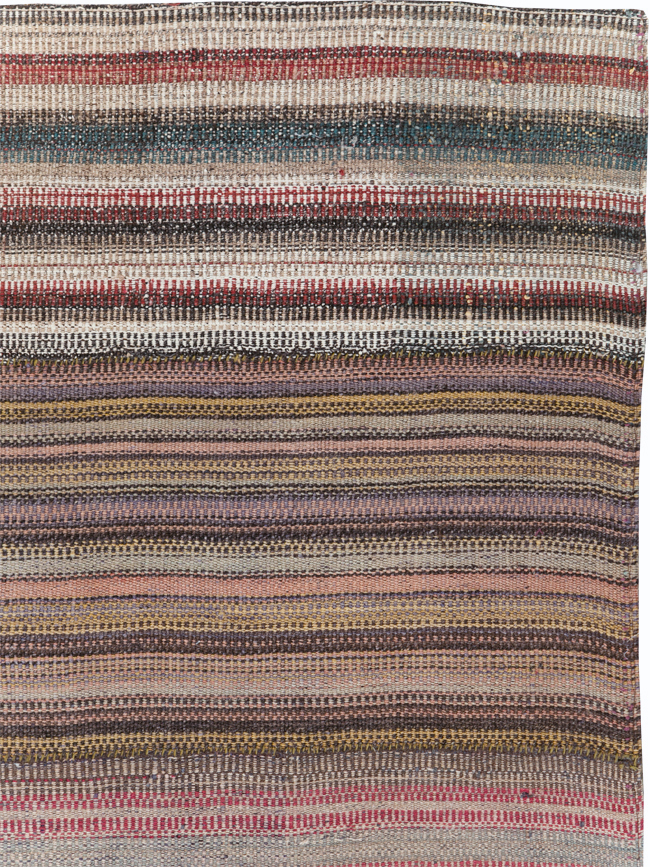 Vintage Persian Flatweave, No.28109 - Staging