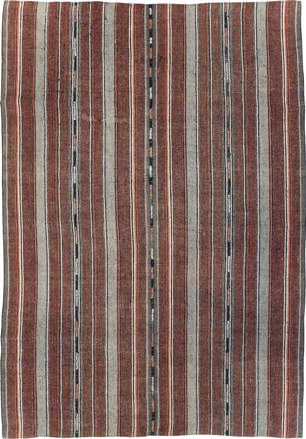 Vintage Persian Flatweave Kilim Accent Rug, No.28110 - Staging