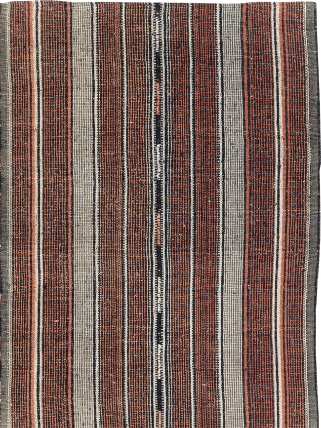 Vintage Persian Flatweave Kilim Accent Rug, No.28110 - Staging