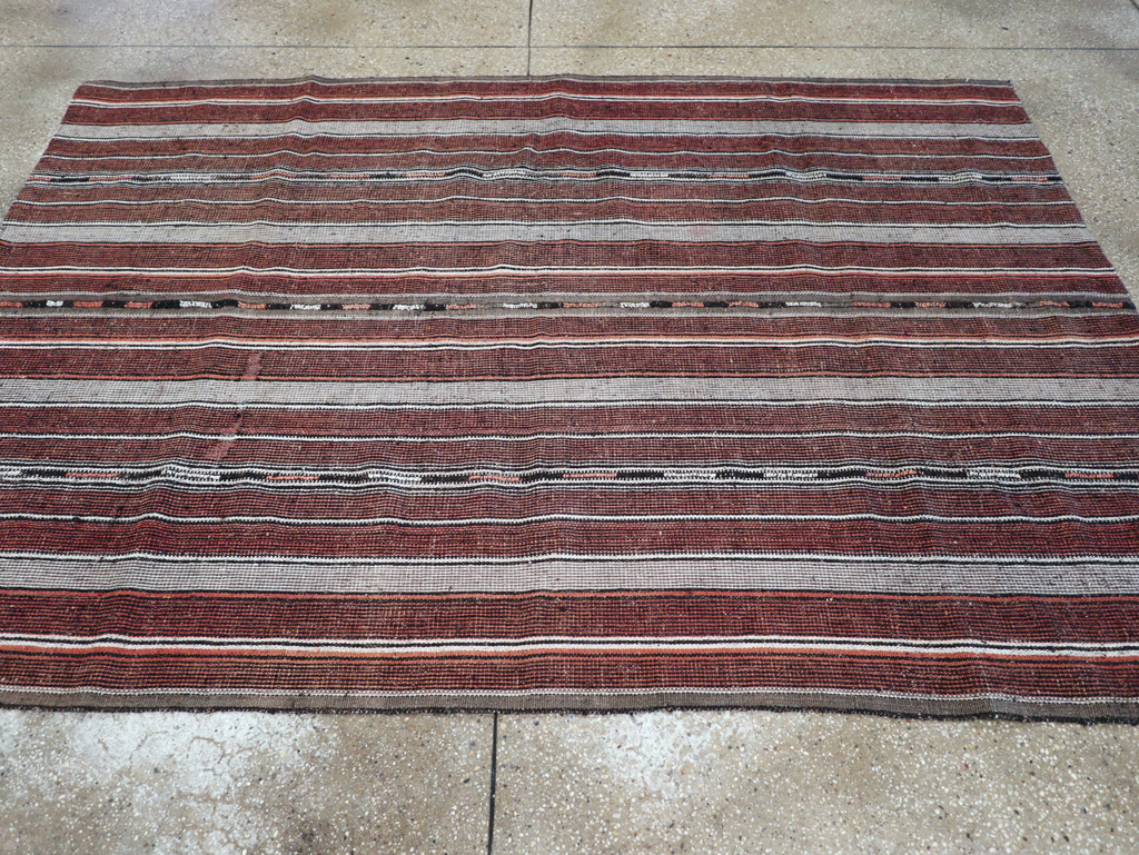 Vintage Persian Flatweave Kilim Accent Rug, No.28110 - Staging
