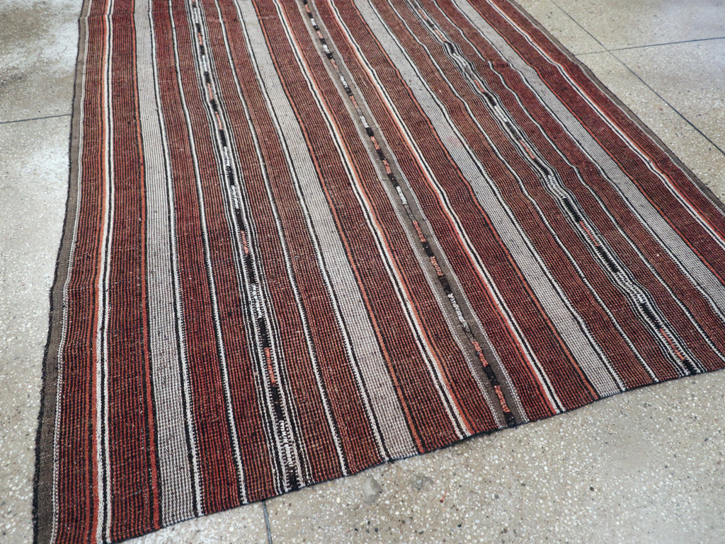 Vintage Persian Flatweave Kilim Accent Rug, No.28110 - Staging