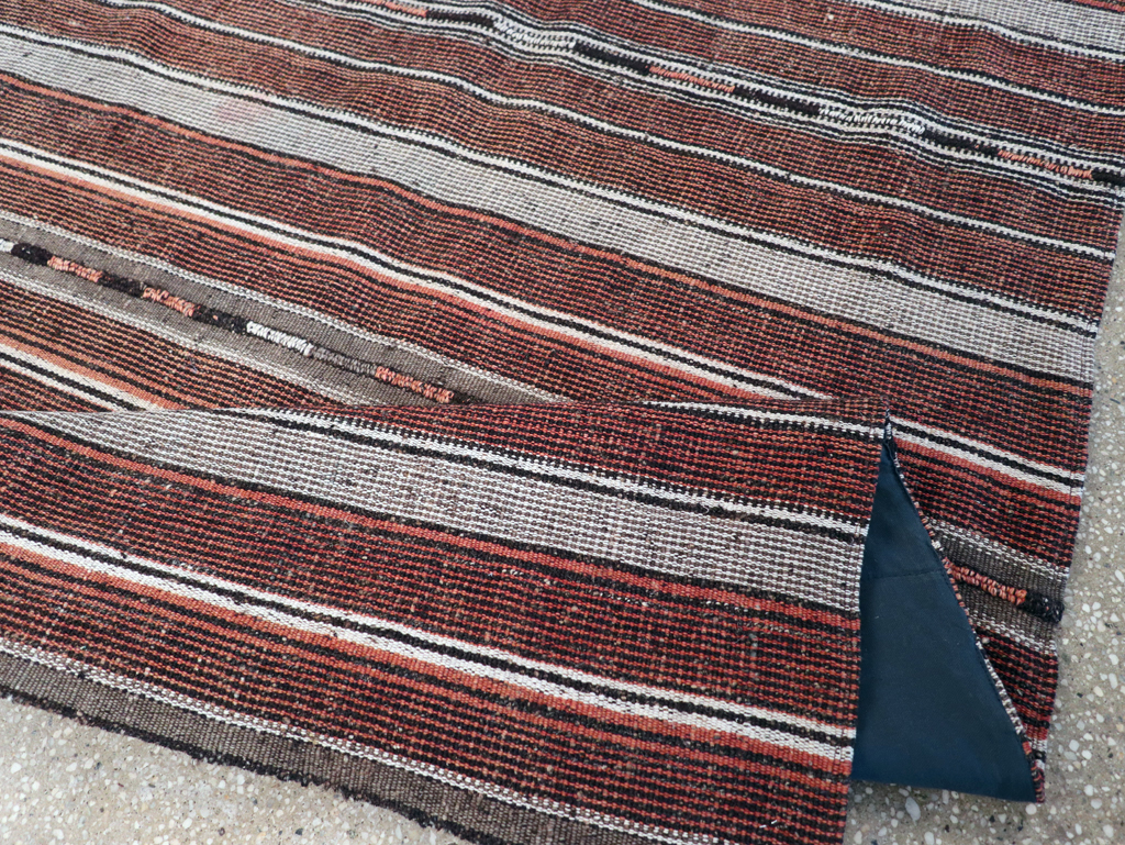 Vintage Persian Flatweave Kilim Accent Rug, No.28110 - Staging