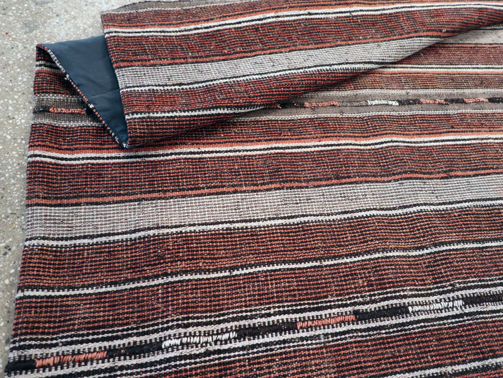 Vintage Persian Flatweave Kilim Accent Rug, No.28110 - Staging