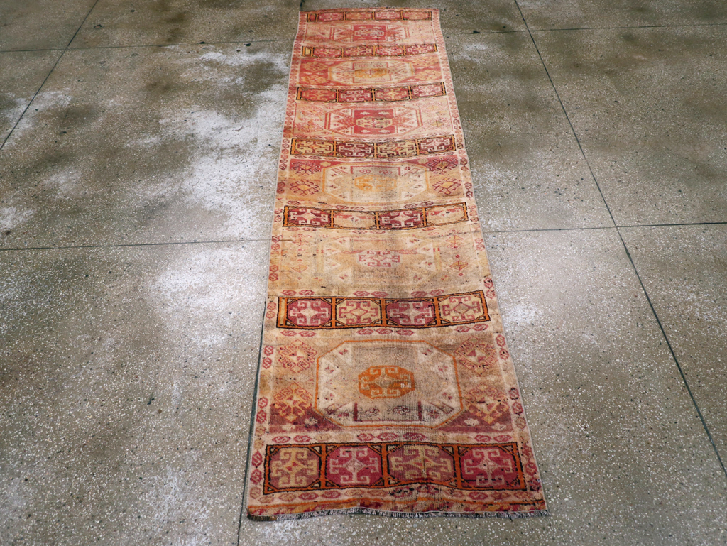Vintage Turkish Anatolian Runner, No.28117 - Staging