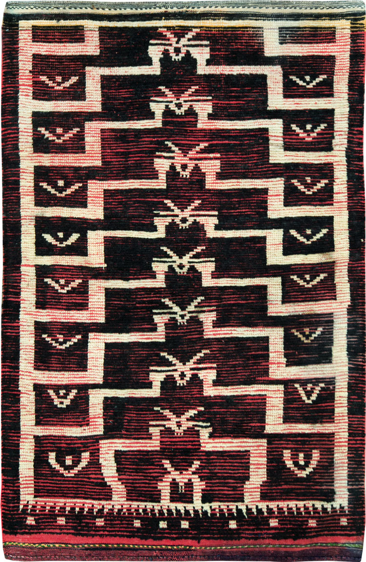 Vintage Turkish Tulu Accent Rug, No.28119 - Staging