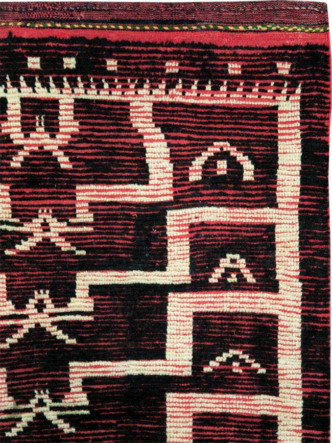 Vintage Turkish Tulu Accent Rug, No.28119 - Staging