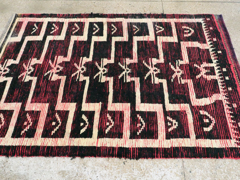 Vintage Turkish Tulu Accent Rug, No.28119 - Staging