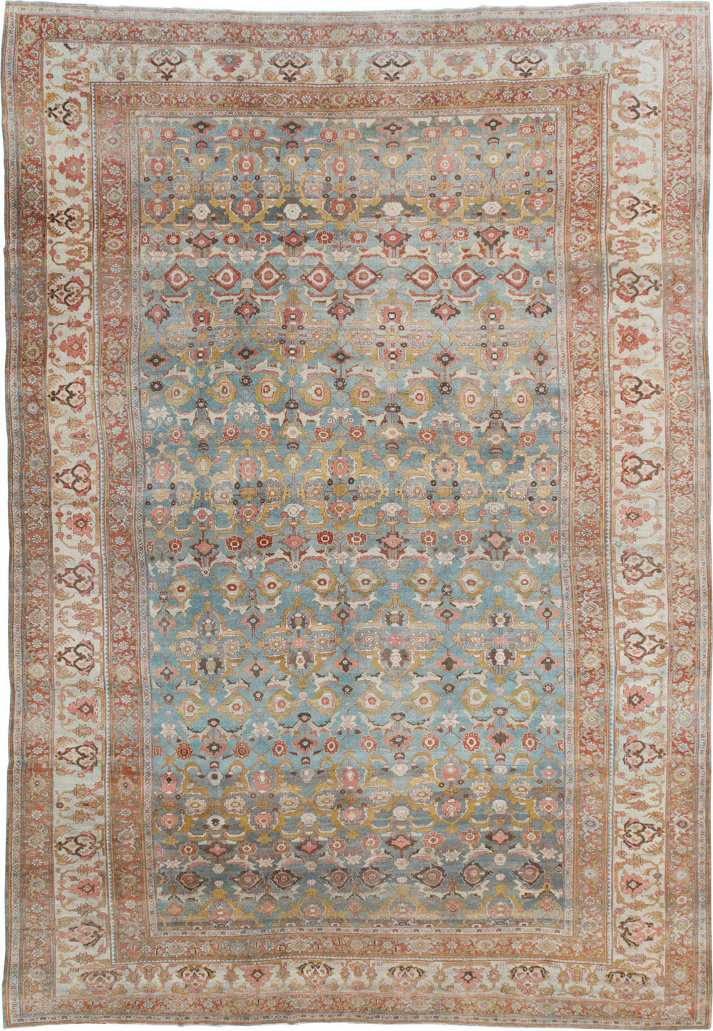 Antique Persian Bidjar Oversize Carpet, No.28121 - Staging