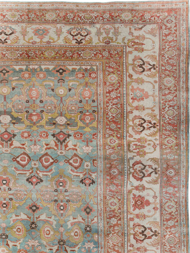 Antique Persian Bidjar Oversize Carpet, No.28121 - Staging