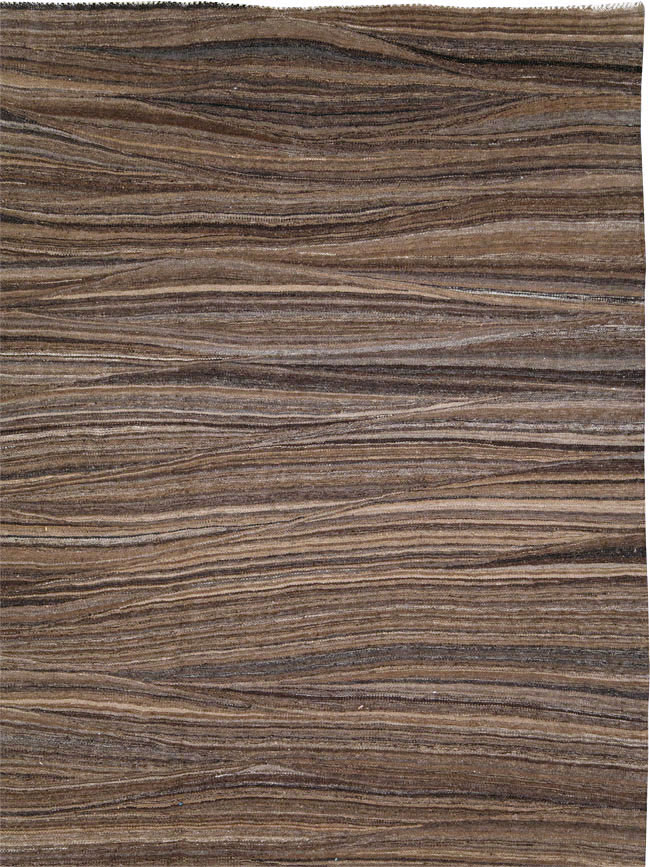 Modern Swedish Inspired Turkish Flatweave, No.28125 - Staging