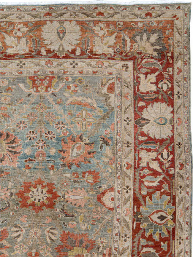 Antique Persian Sarouk Carpet, No.28132 - Staging