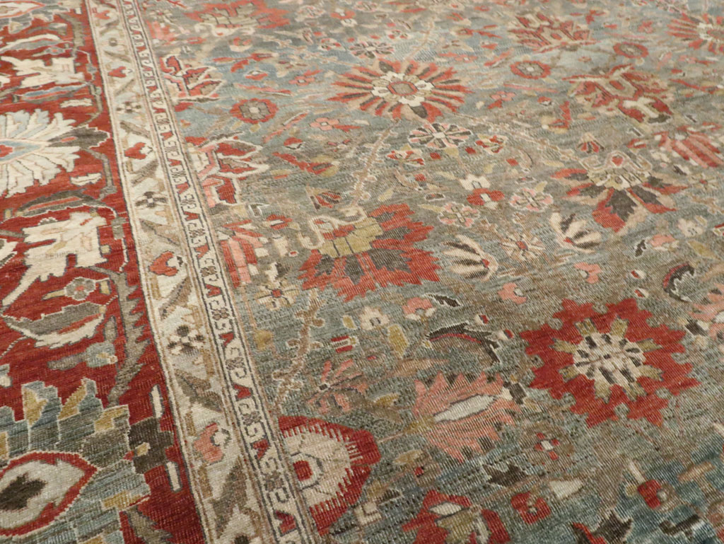 Antique Persian Sarouk Carpet, No.28132 - Staging